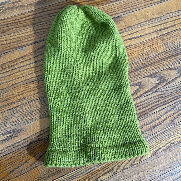 Handmade Knit Balaclava: Wool Blend Face Mask, Winter Warmer - Picture 4 of 7